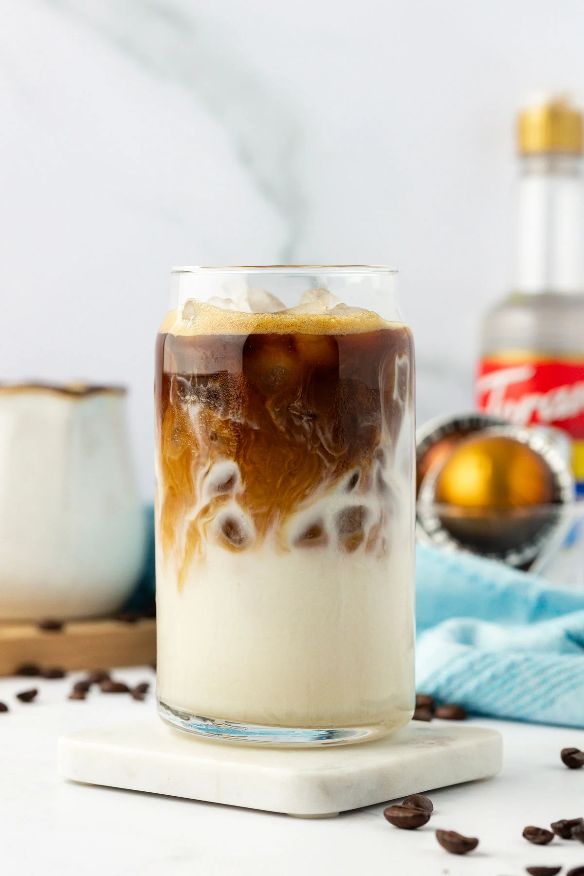 iced espresso in a glass