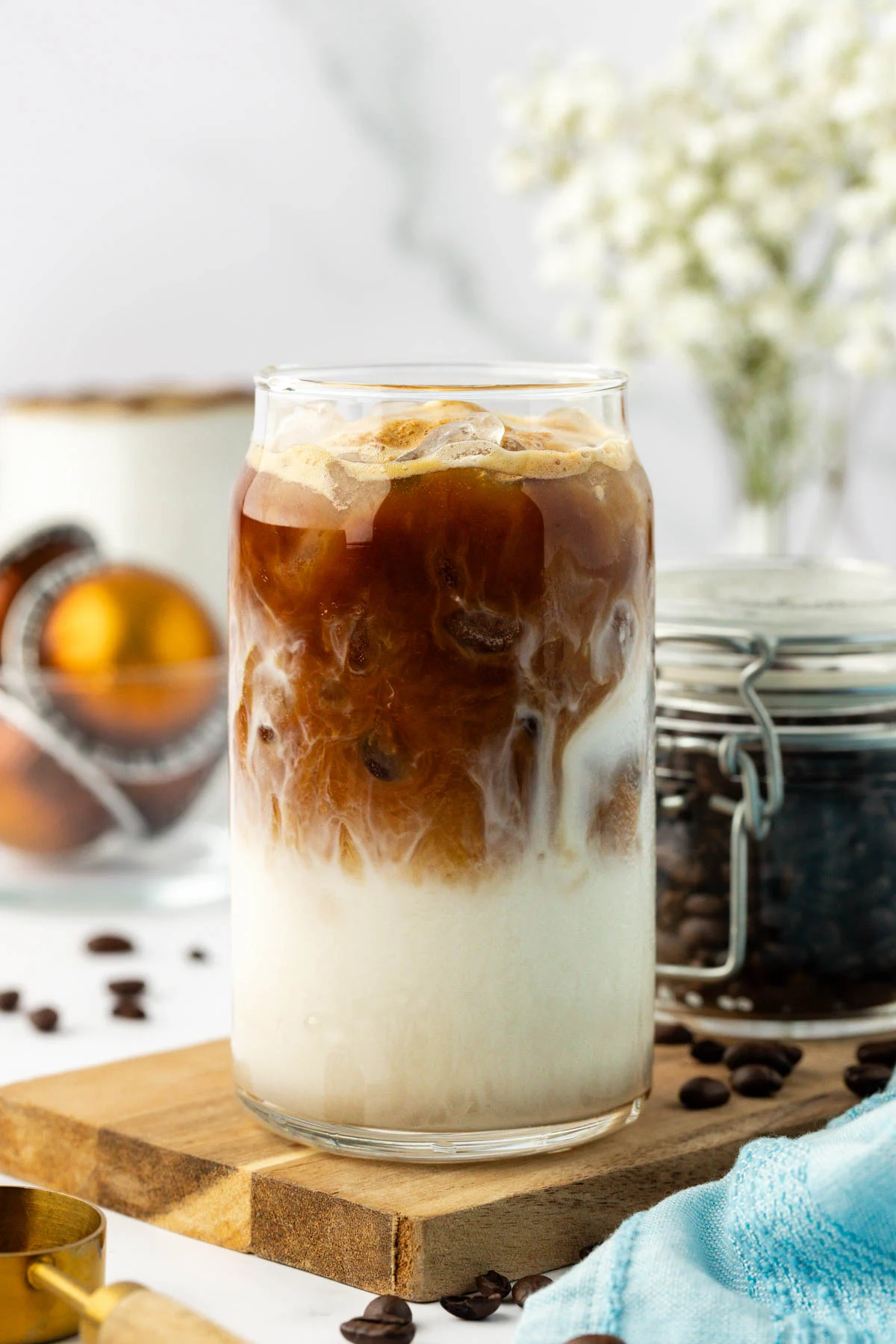 iced espresso in a glass