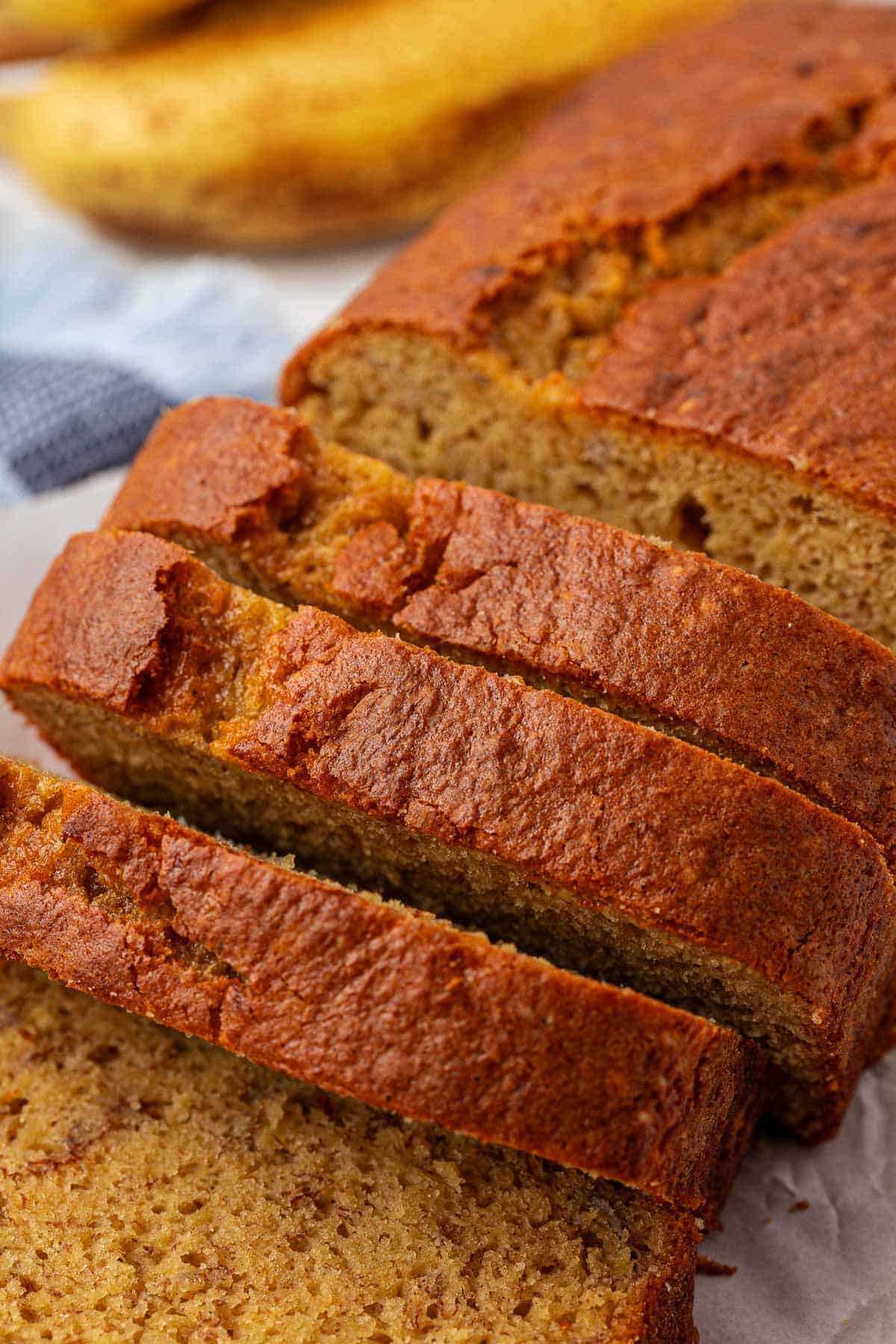slices of cake mix banana bread
