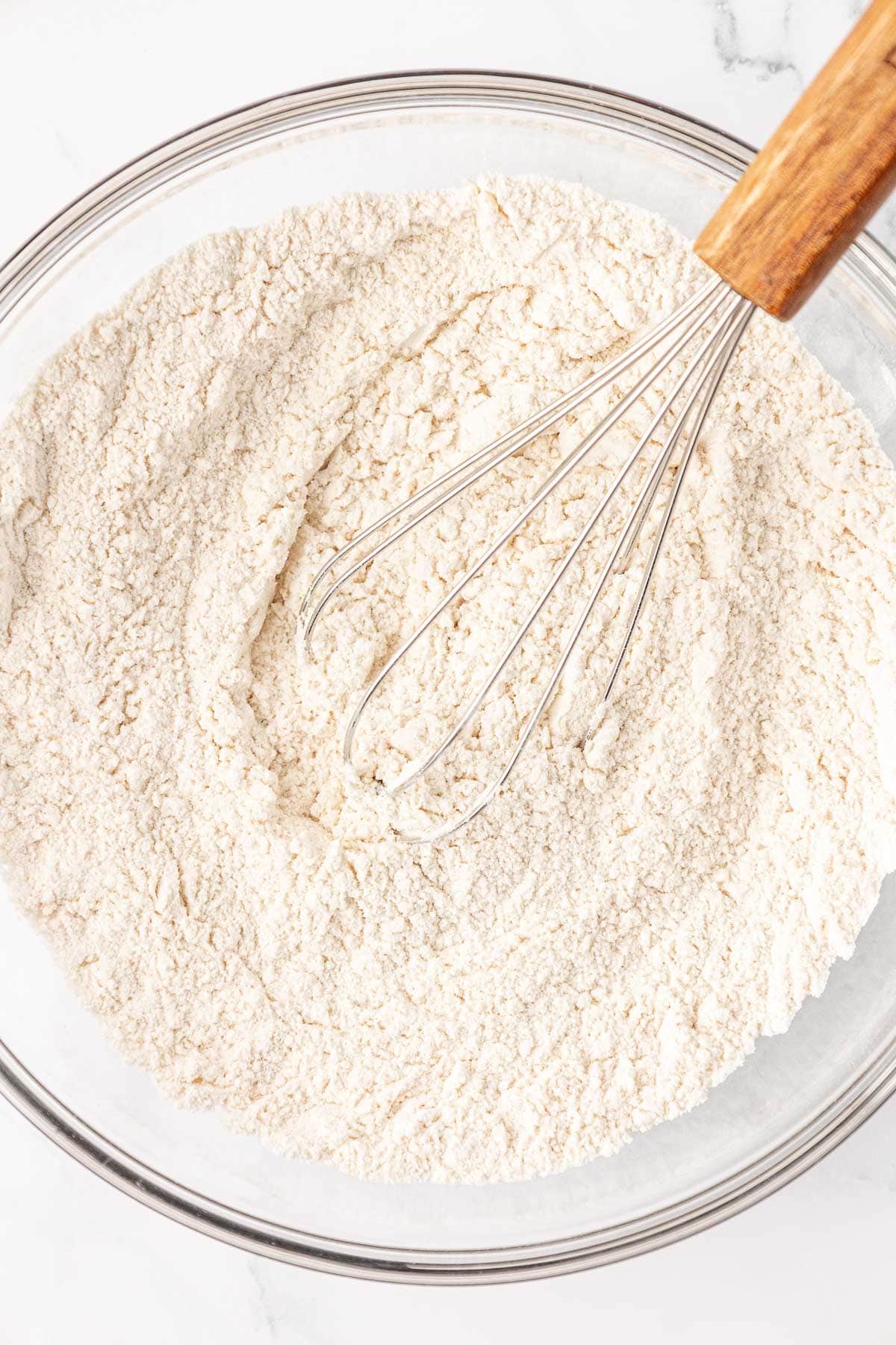 dry ingredients whisked together
