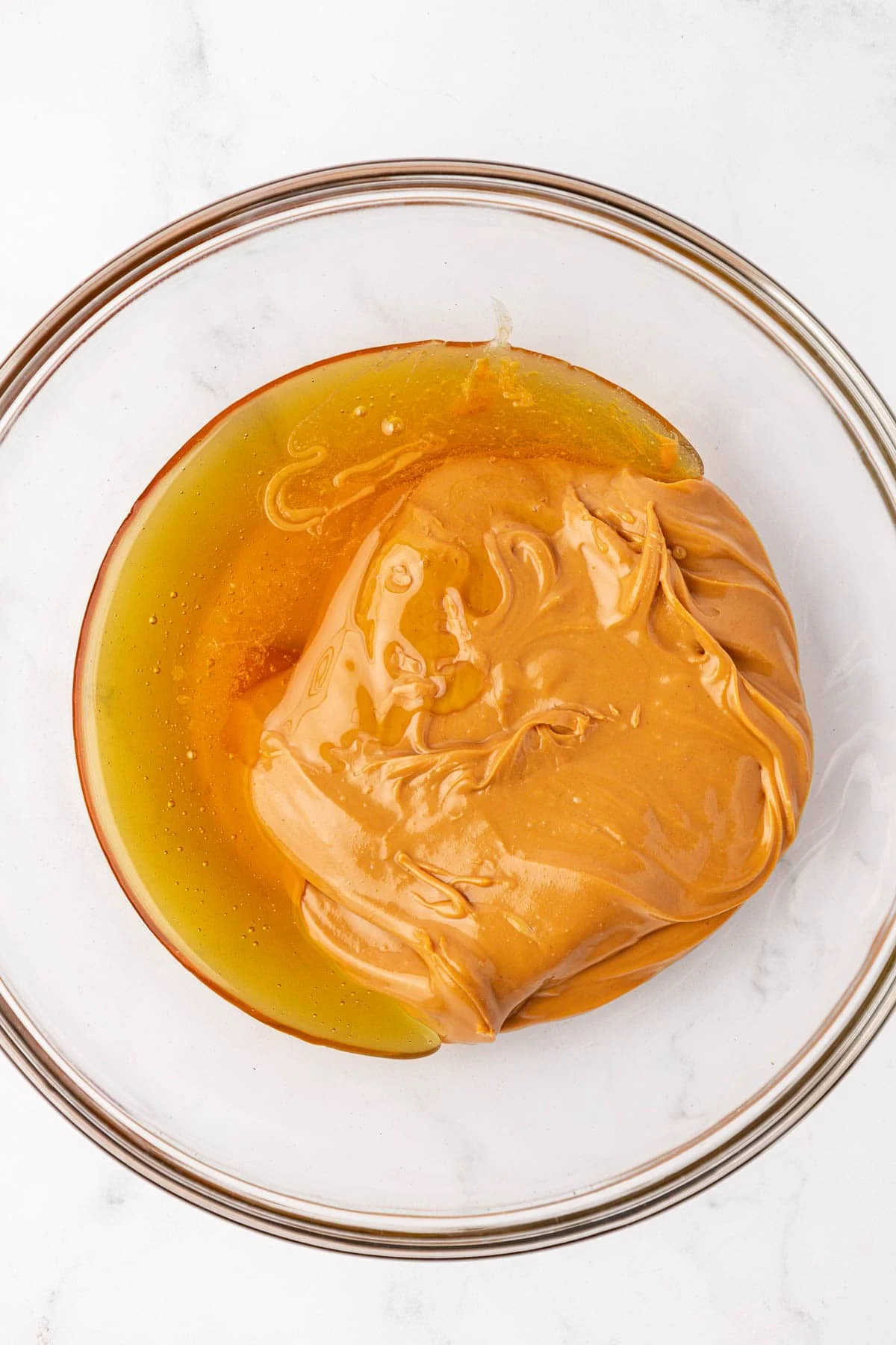 peanut butter and honey in a bowl