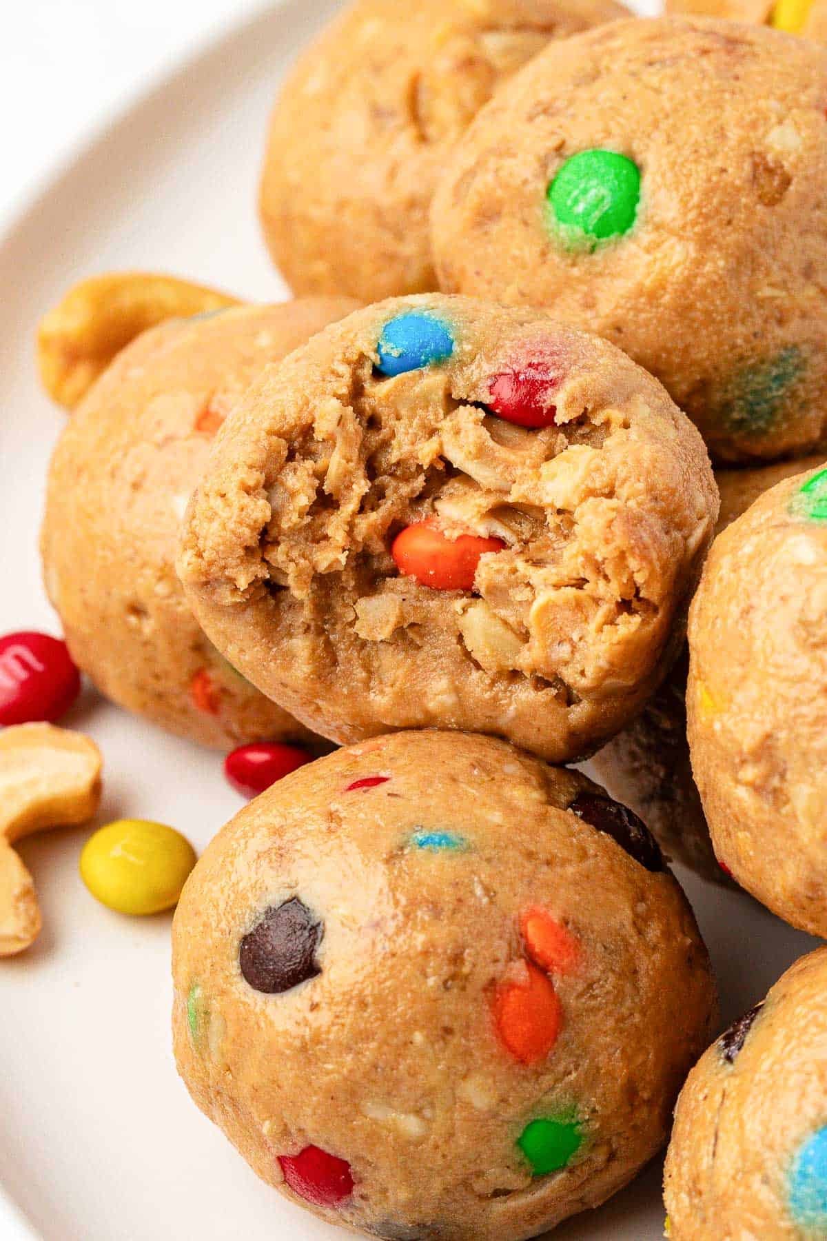 M&M Cashew Crunch Energy Bites
