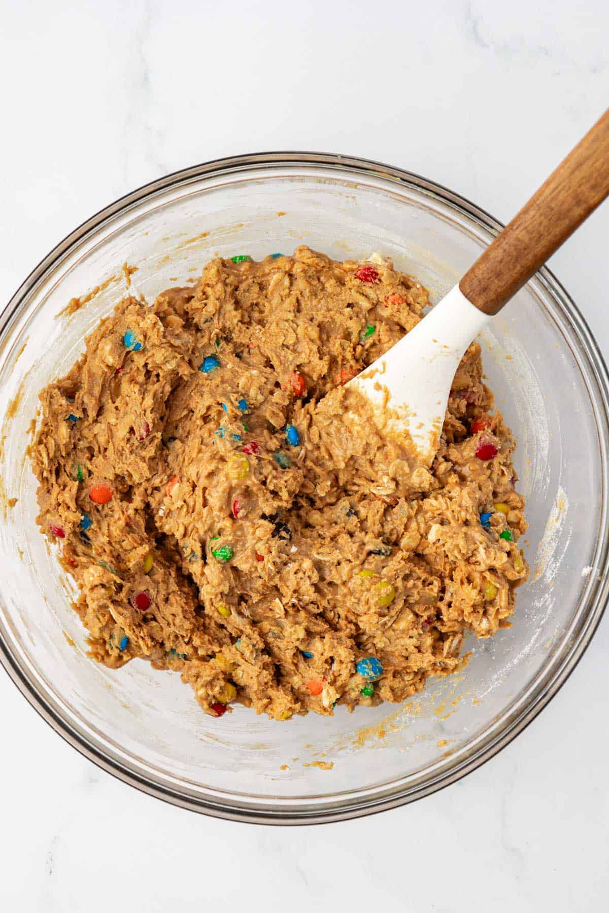 energy bite batter mixed together in a bowl