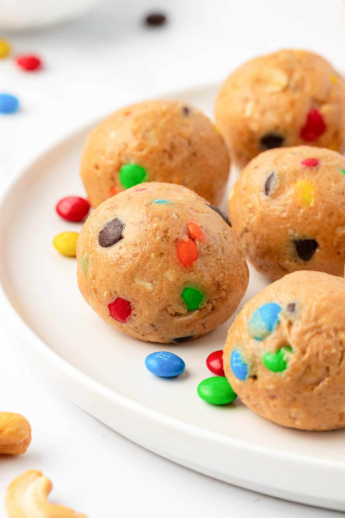 M&M Cashew Crunch Energy Bites