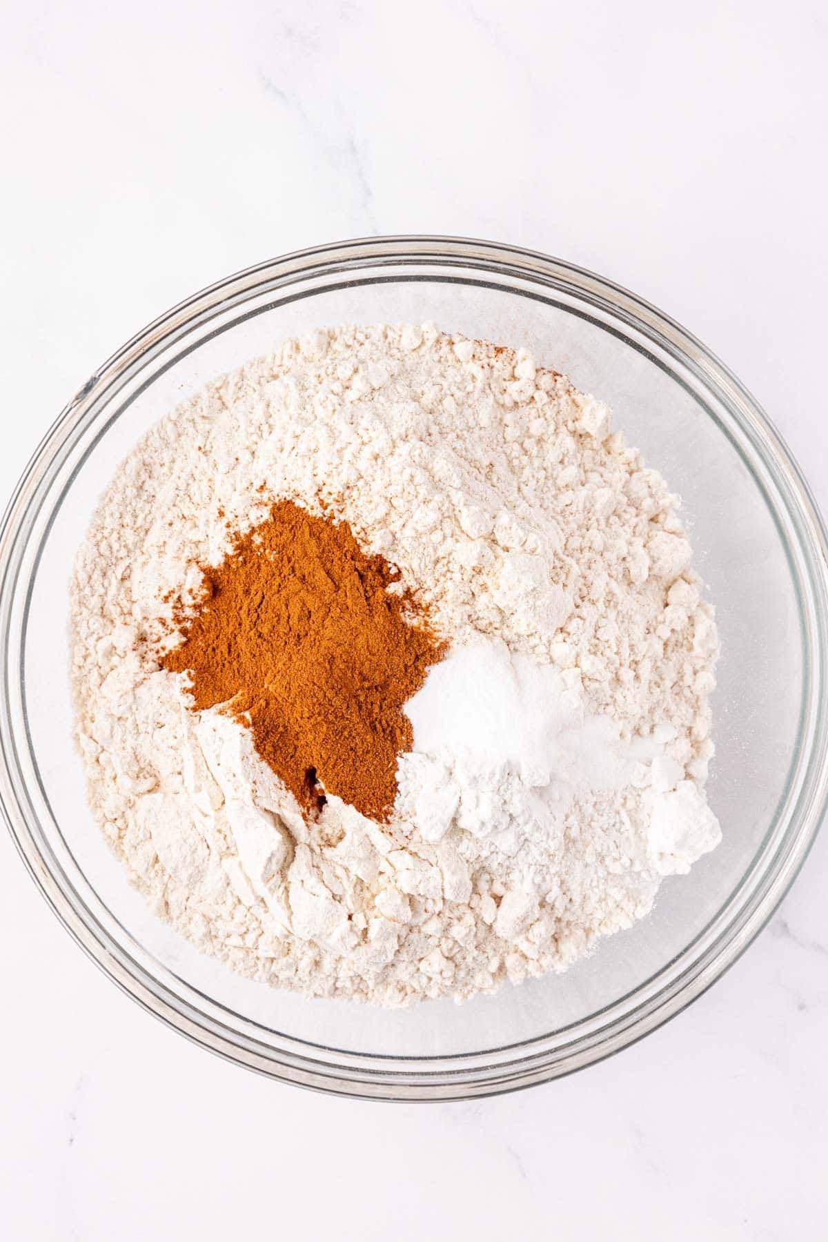dry ingredients in a mixing bowl