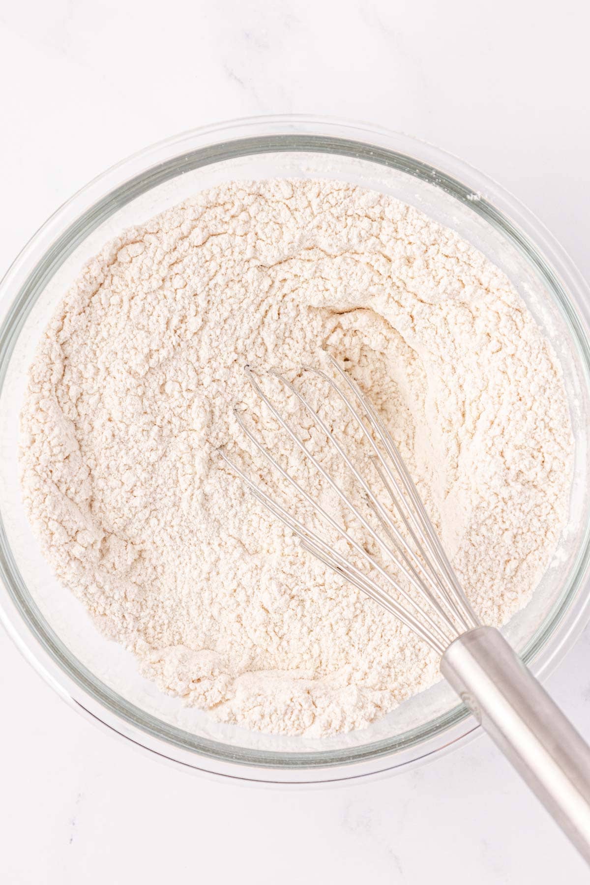 dry ingredients whisked together
