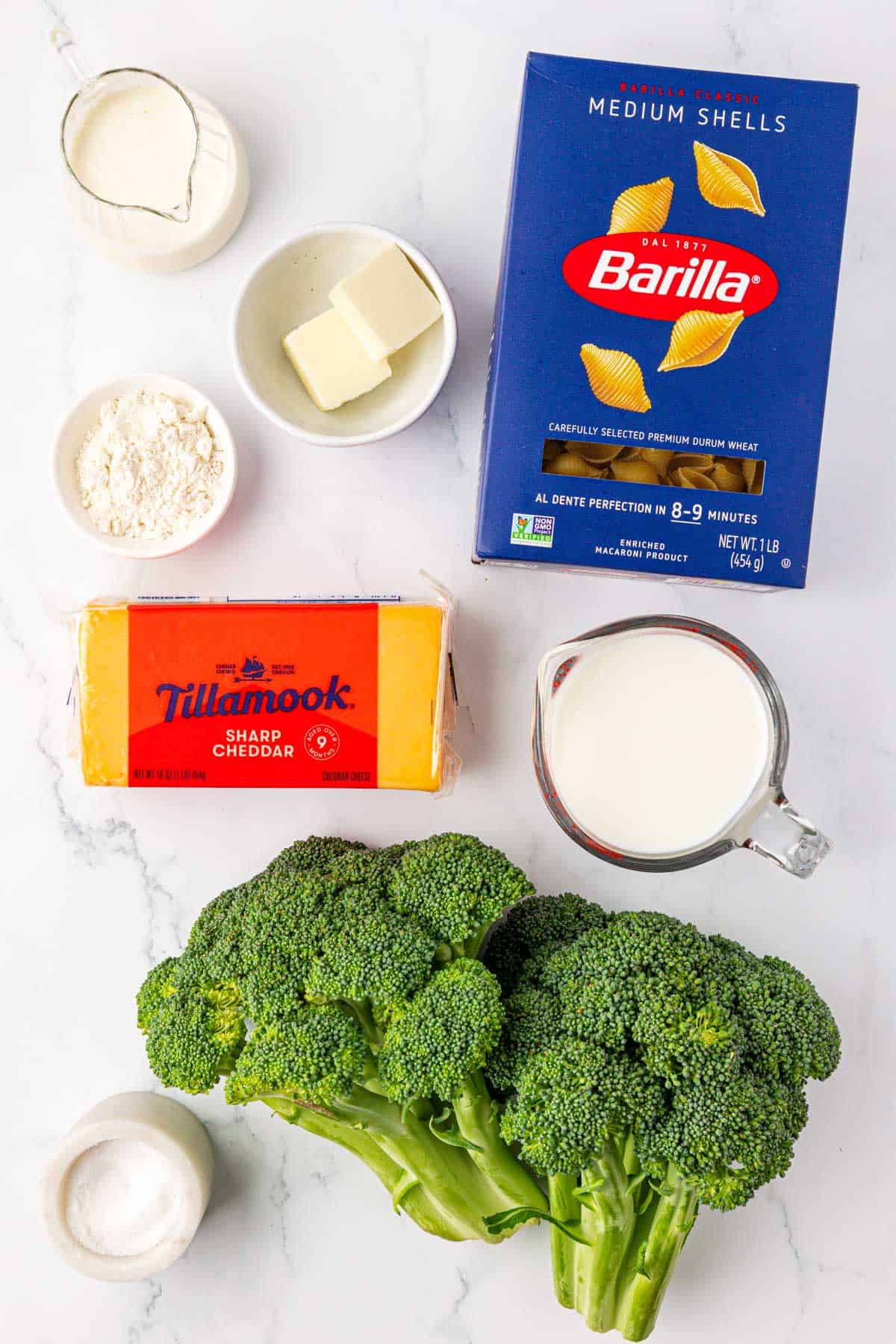 ingredients to make broccoli mac and cheese