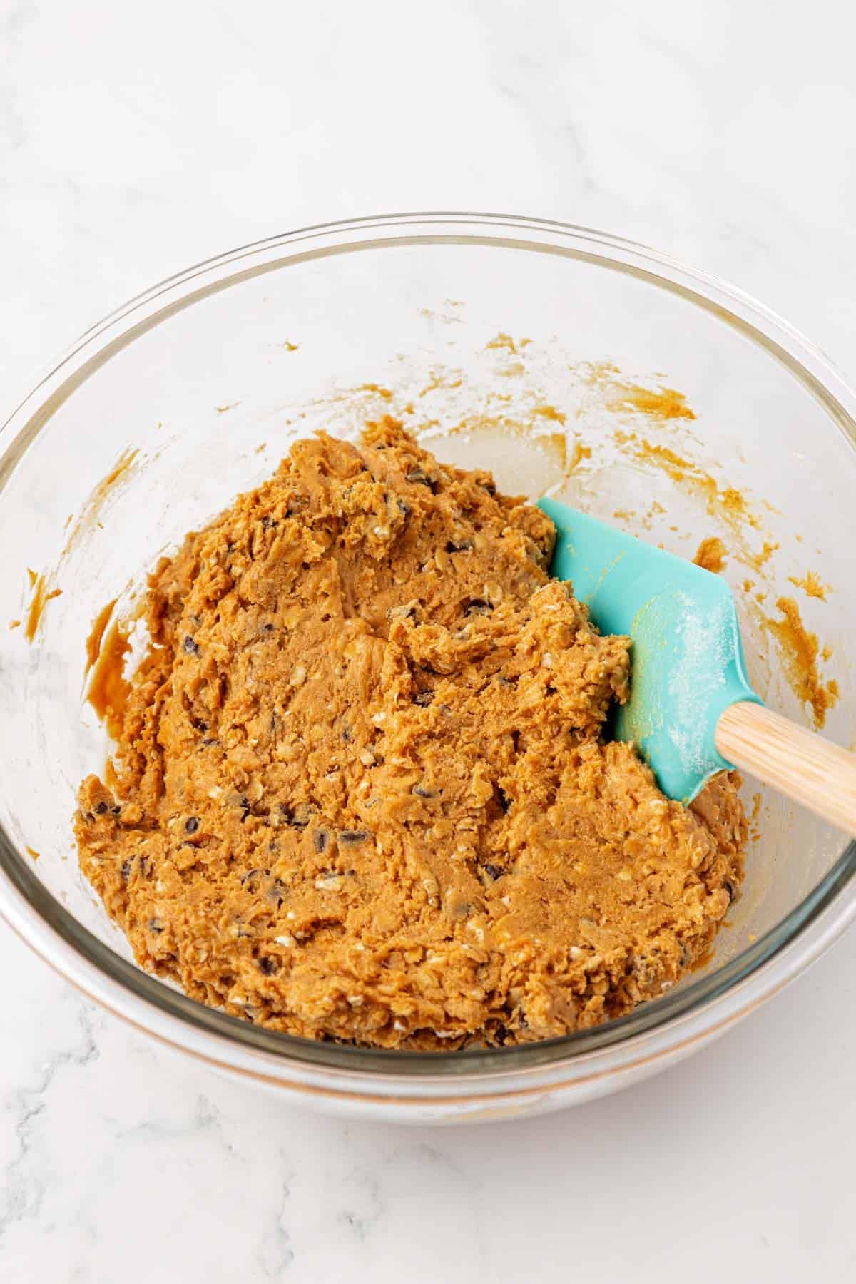 protein bar batter mixed together