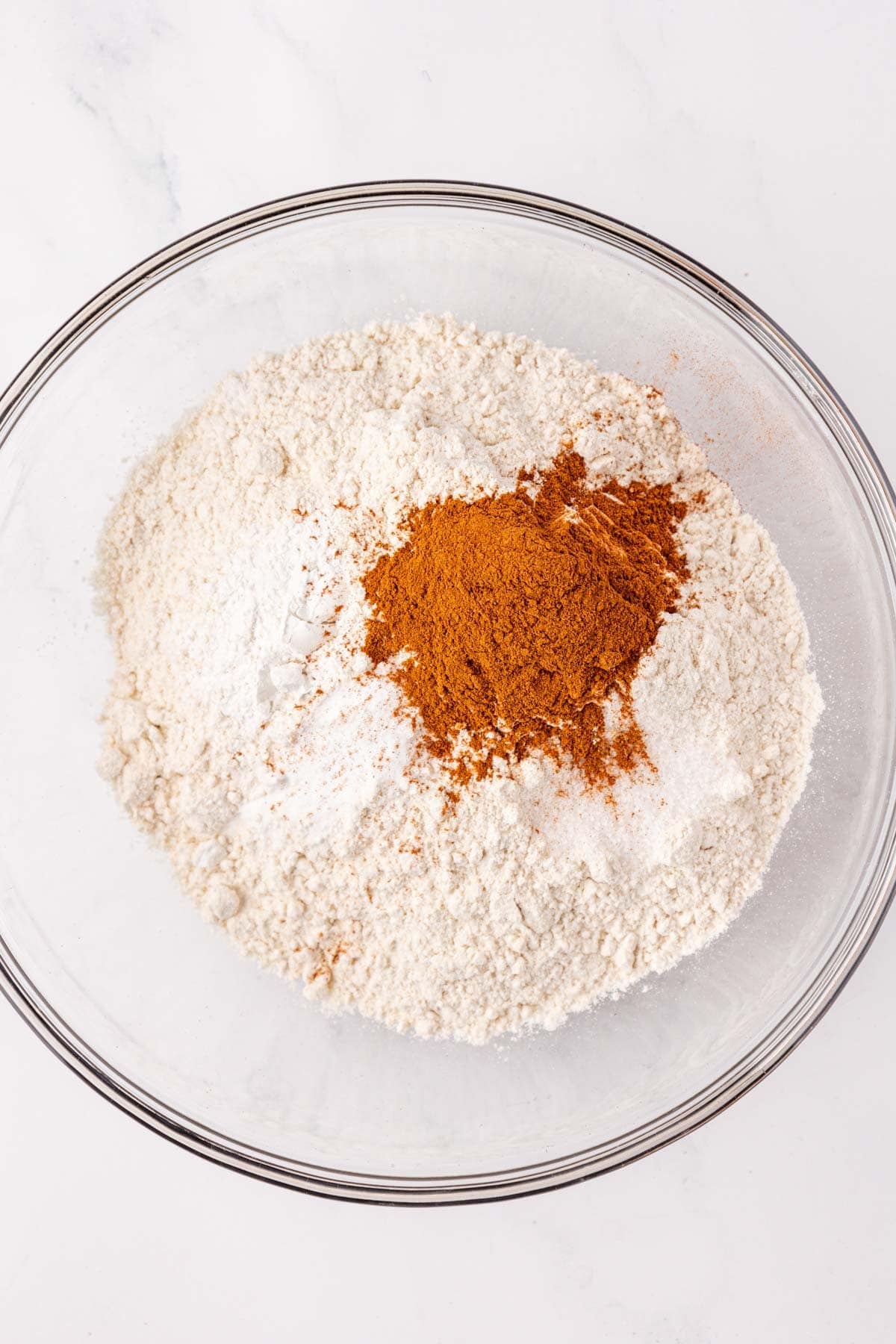 dry ingredients in a mixing bowl