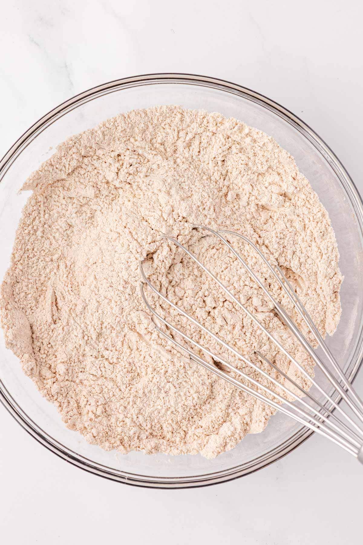 dry ingredients whisked together