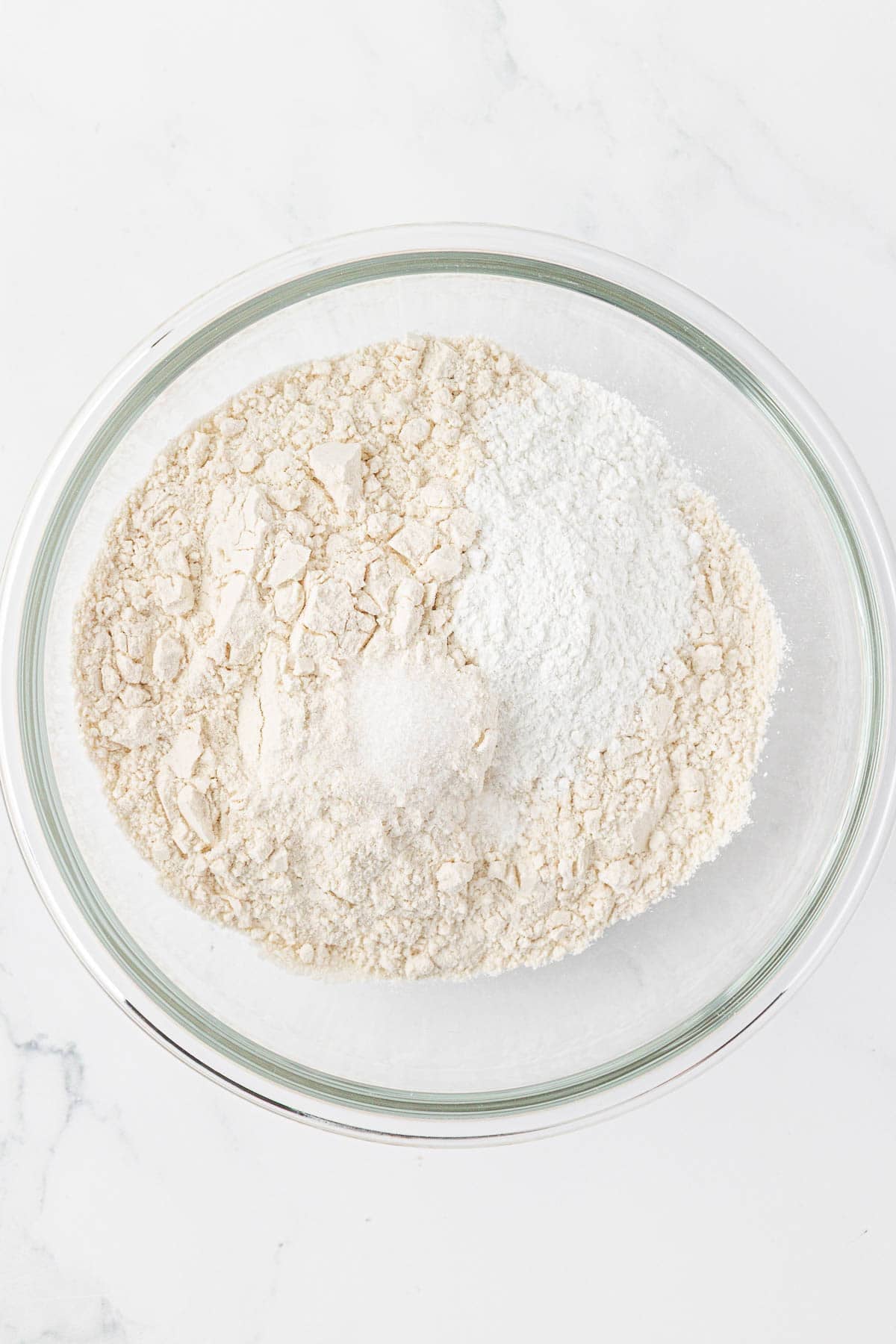 dry ingredients in a mixing bowl