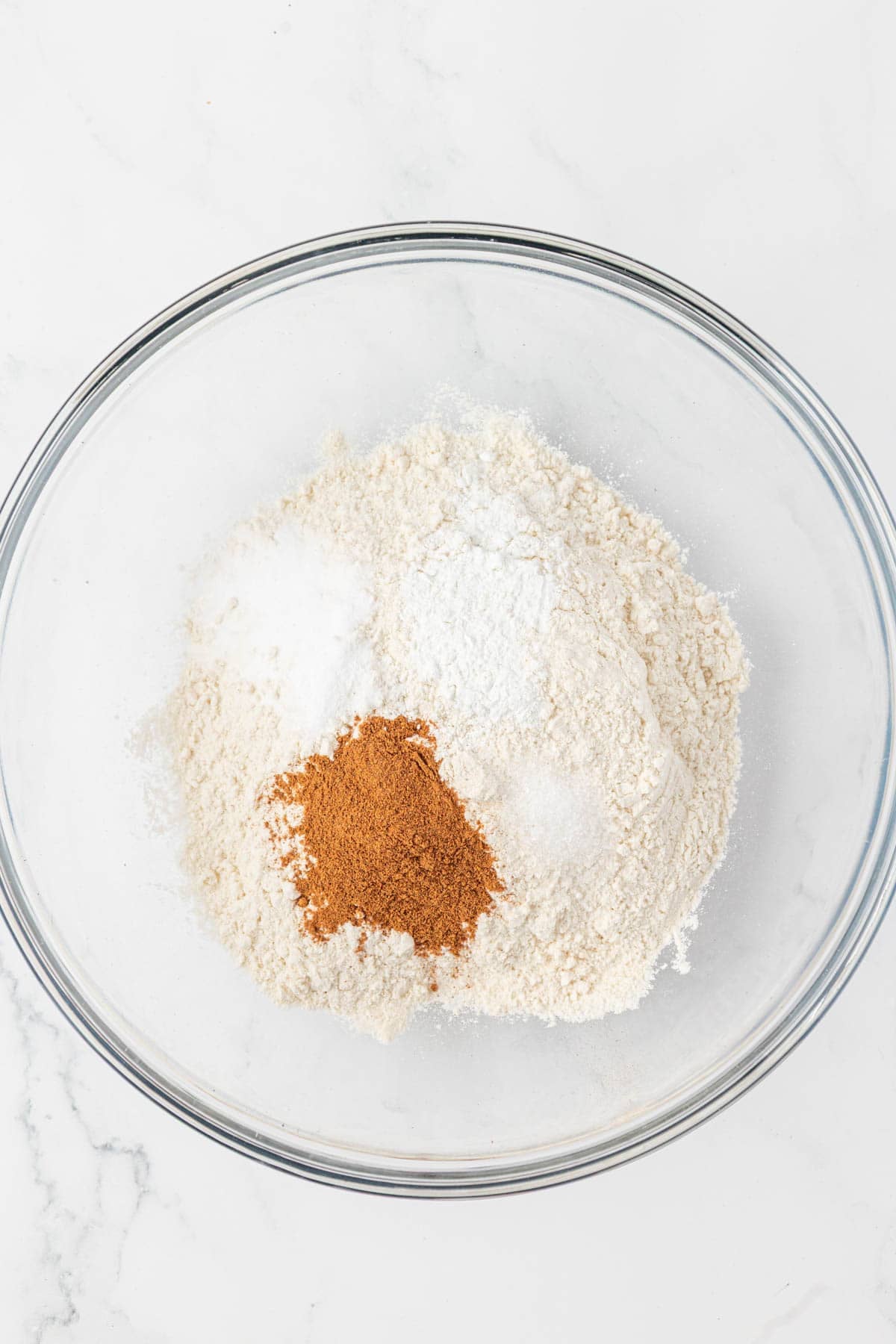 dry ingredients in a mixing bowl
