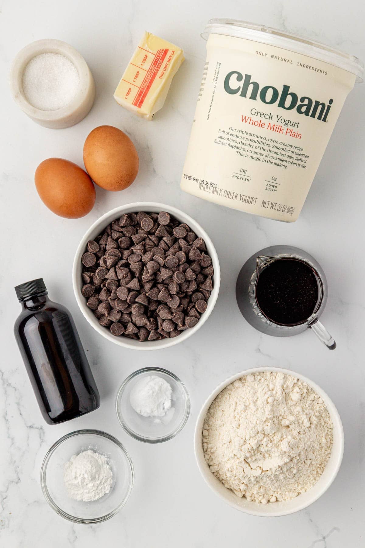 ingredients to make yogurt quick bread