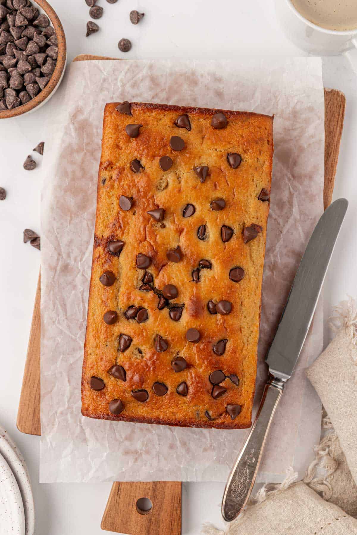 Greek yogurt chocolate chip bread
