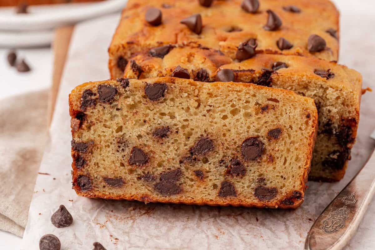 Greek yogurt chocolate chip bread