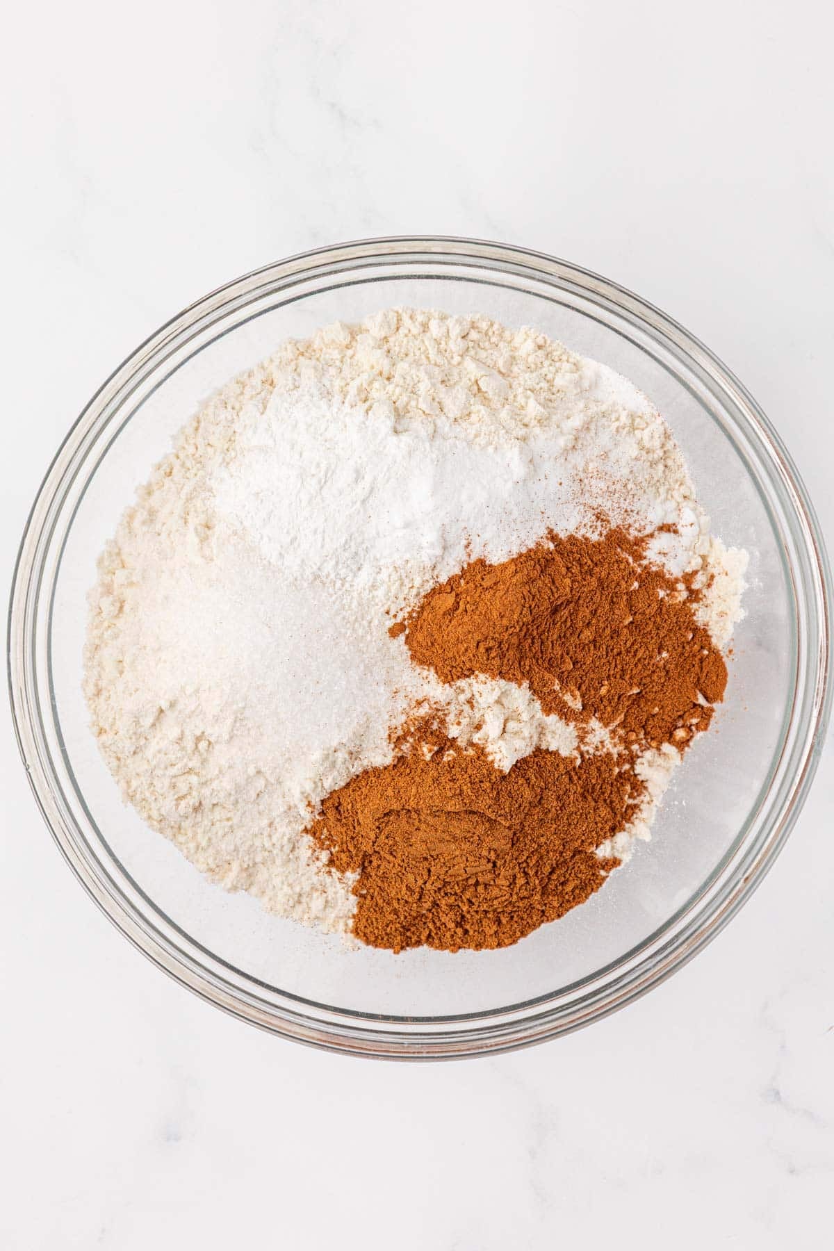 dry ingredients in a mixing bowl