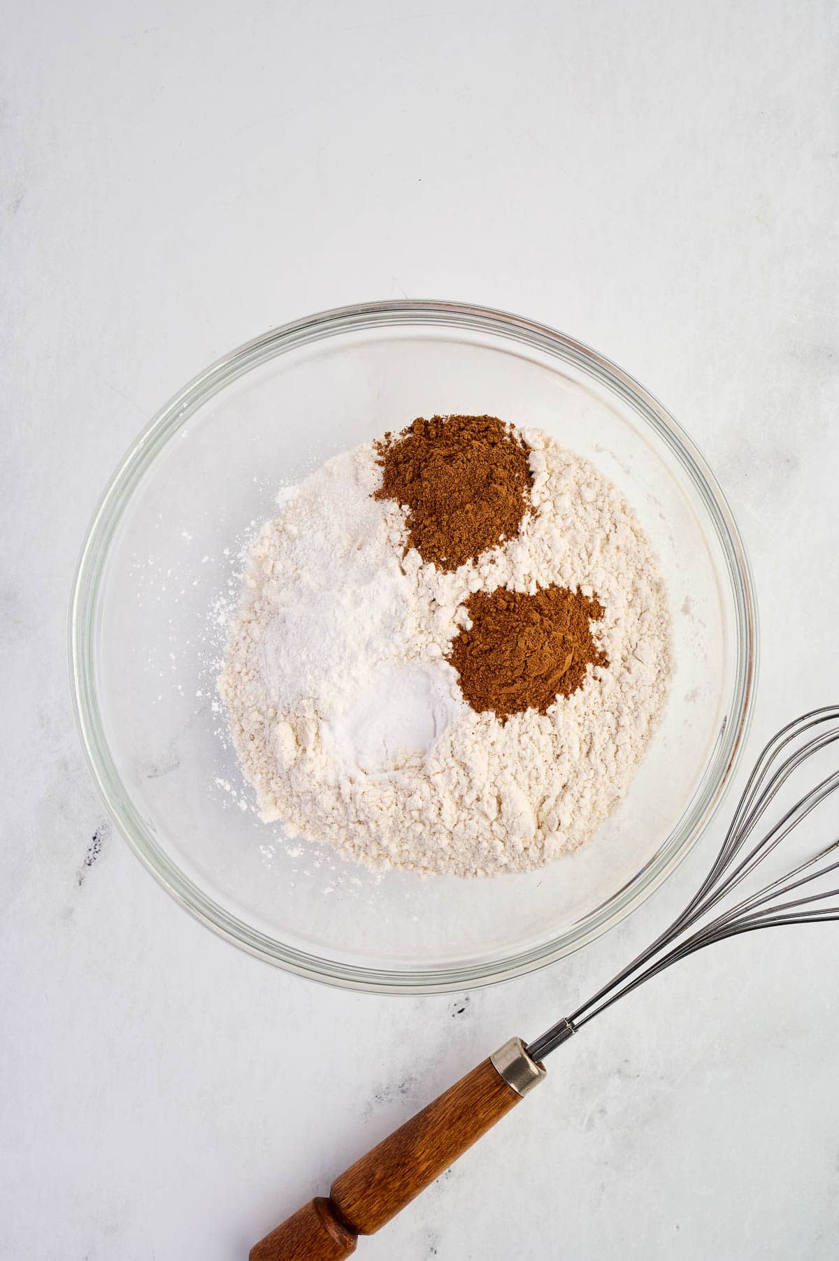 dry ingredients in a mixing bowl