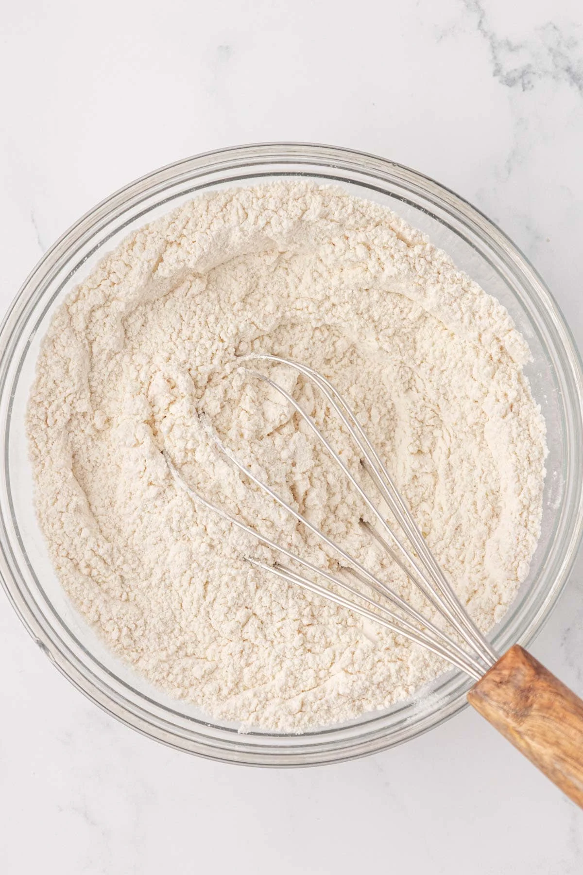 dry ingredients whisked together