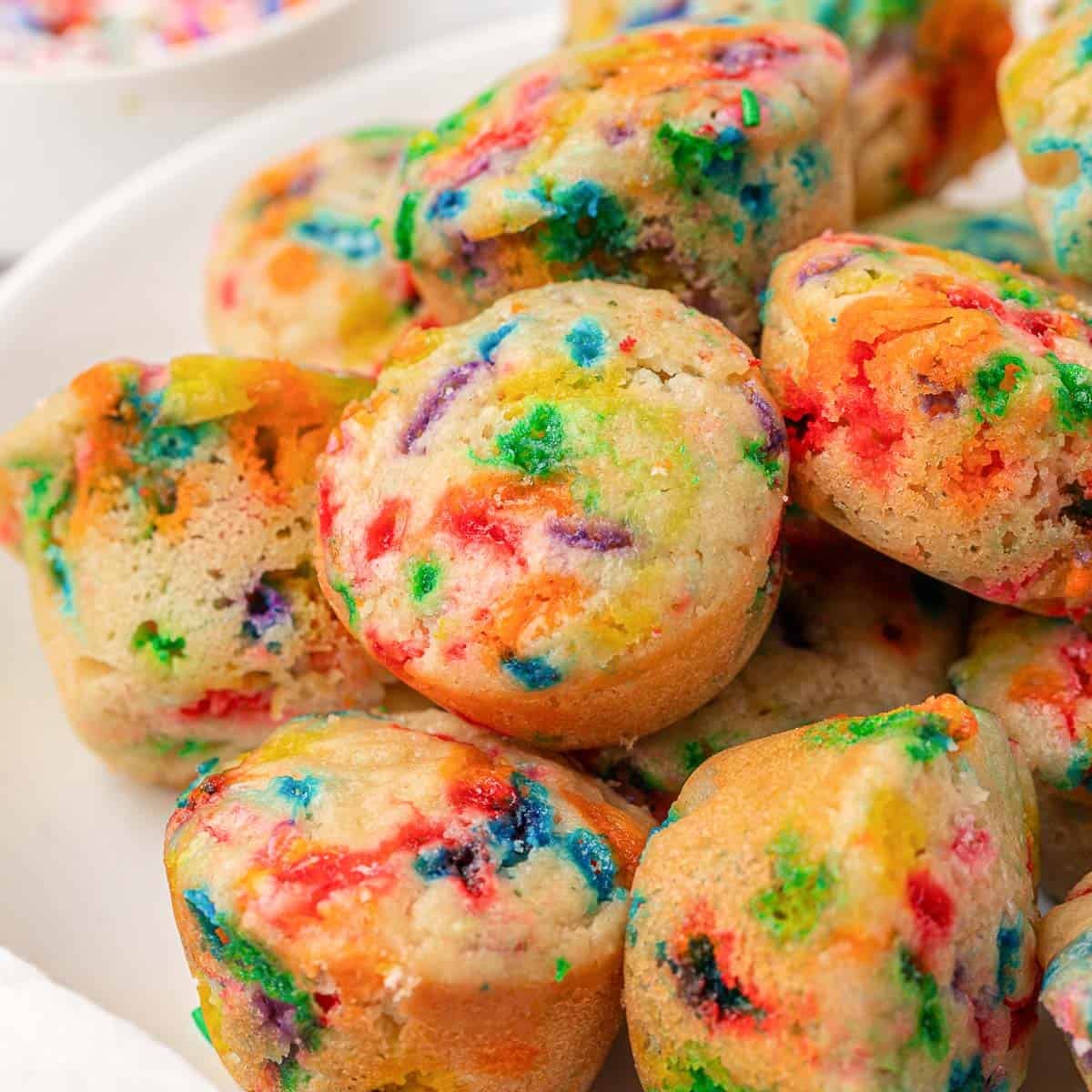 Birthday Cake Mini Muffins