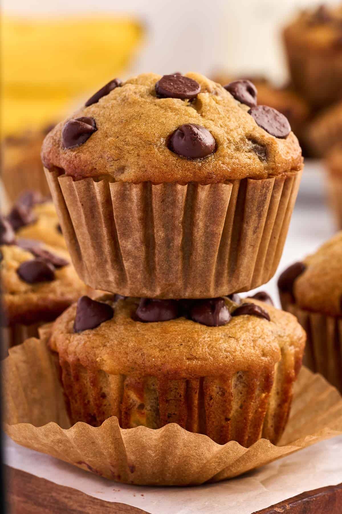 greek yogurt banana muffins