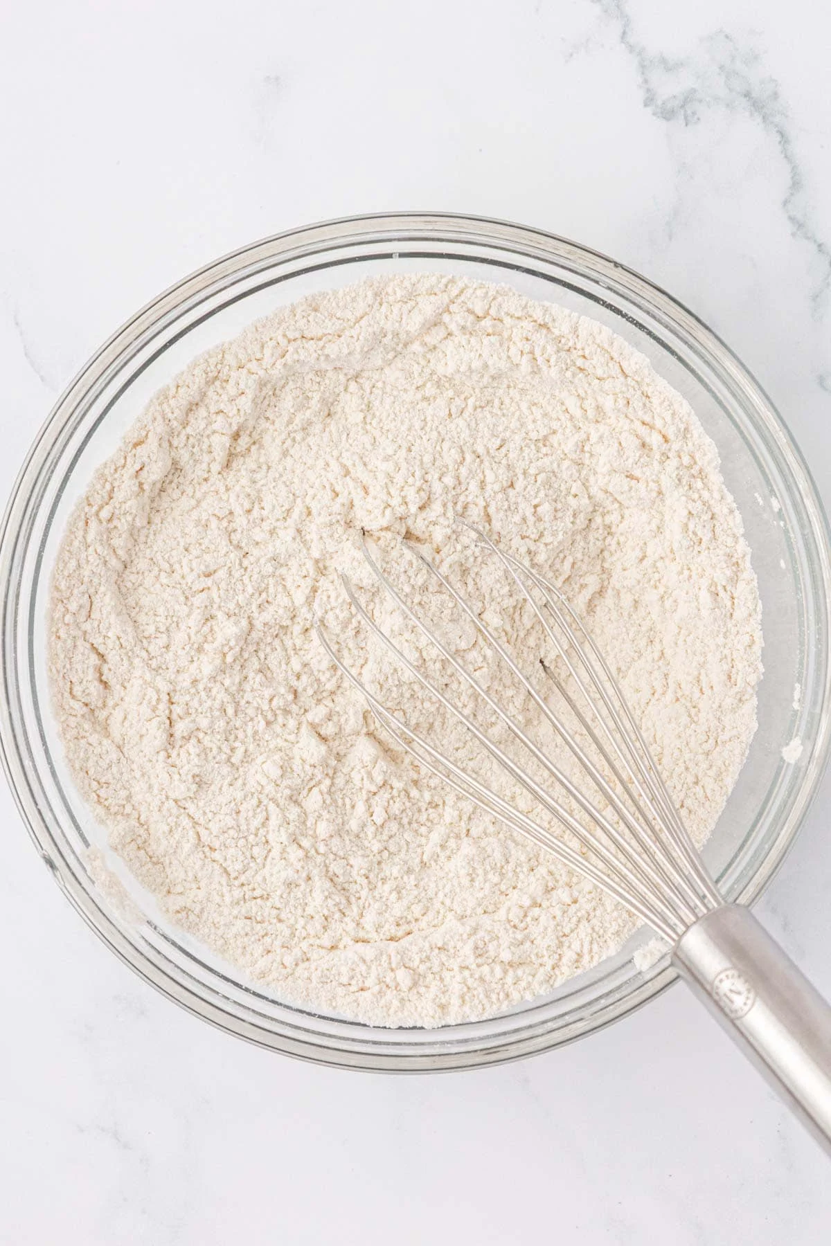 dry ingredients whisked together