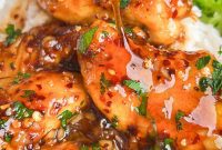 Golden Glazed Honey Garlic Chicken