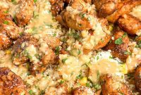 One-Pan Garlic Parmesan Chicken and Rice Skillet with Corn