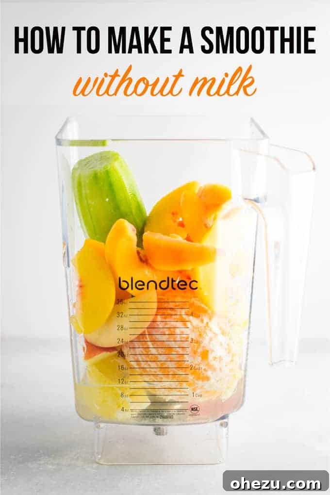 How to make a smoothie without milk - a vibrant, refreshing blend