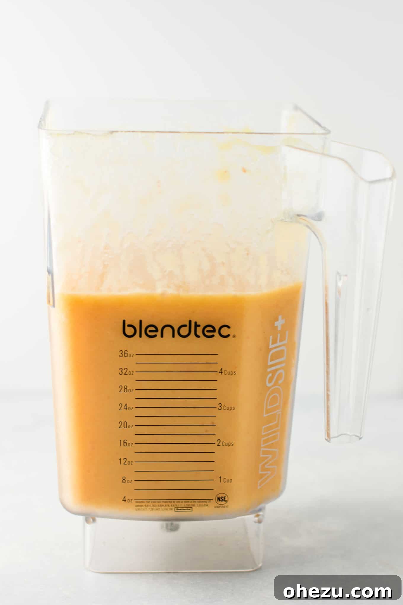 Ginger peach detox smoothie, a delicious and healthy milk-free blend