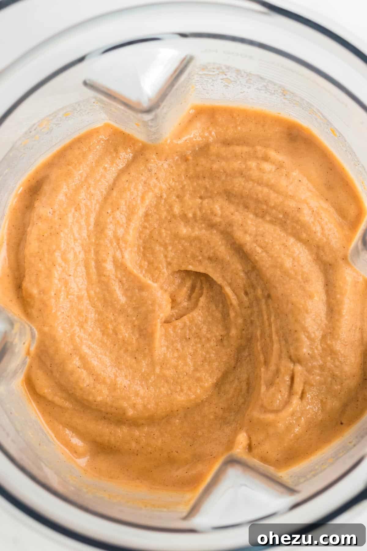 Wholesome Sweet Potato Bliss 7 creamy sweet potato smoothie in the blender