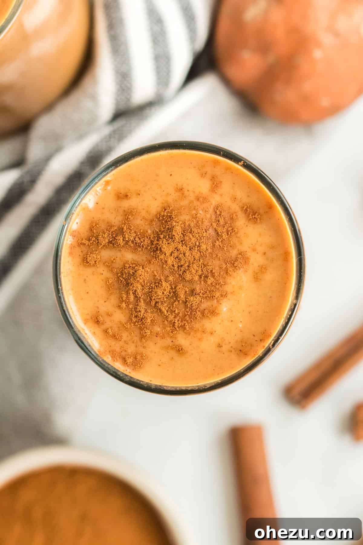 Wholesome Sweet Potato Bliss 9 sweet potato smoothie topped with cinnamon