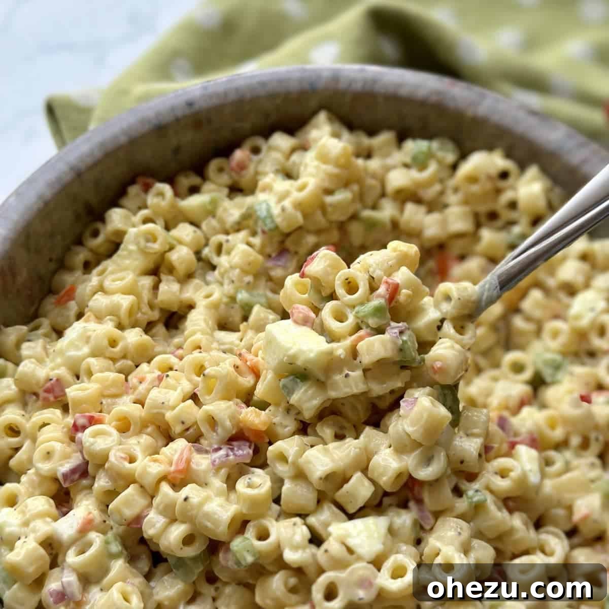 Southern Macaroni Salad, a classic potluck and BBQ side dish