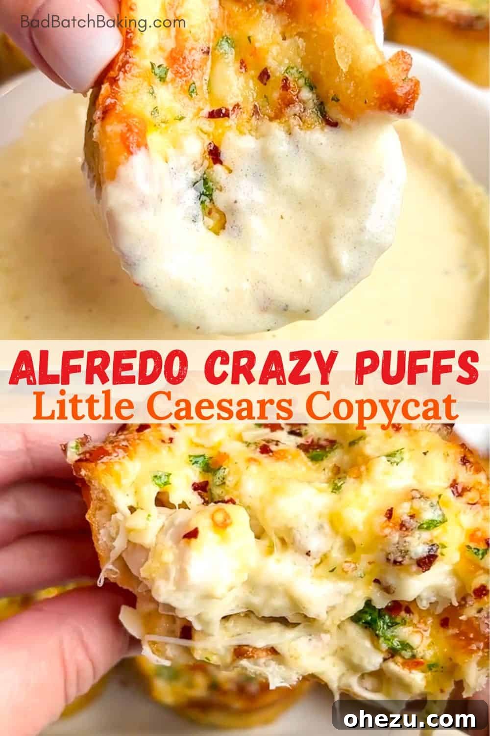 Little Caesars Chicken Alfredo Crazy Puffs 14 Little Caesars Crazy Puffs with dipping sauce