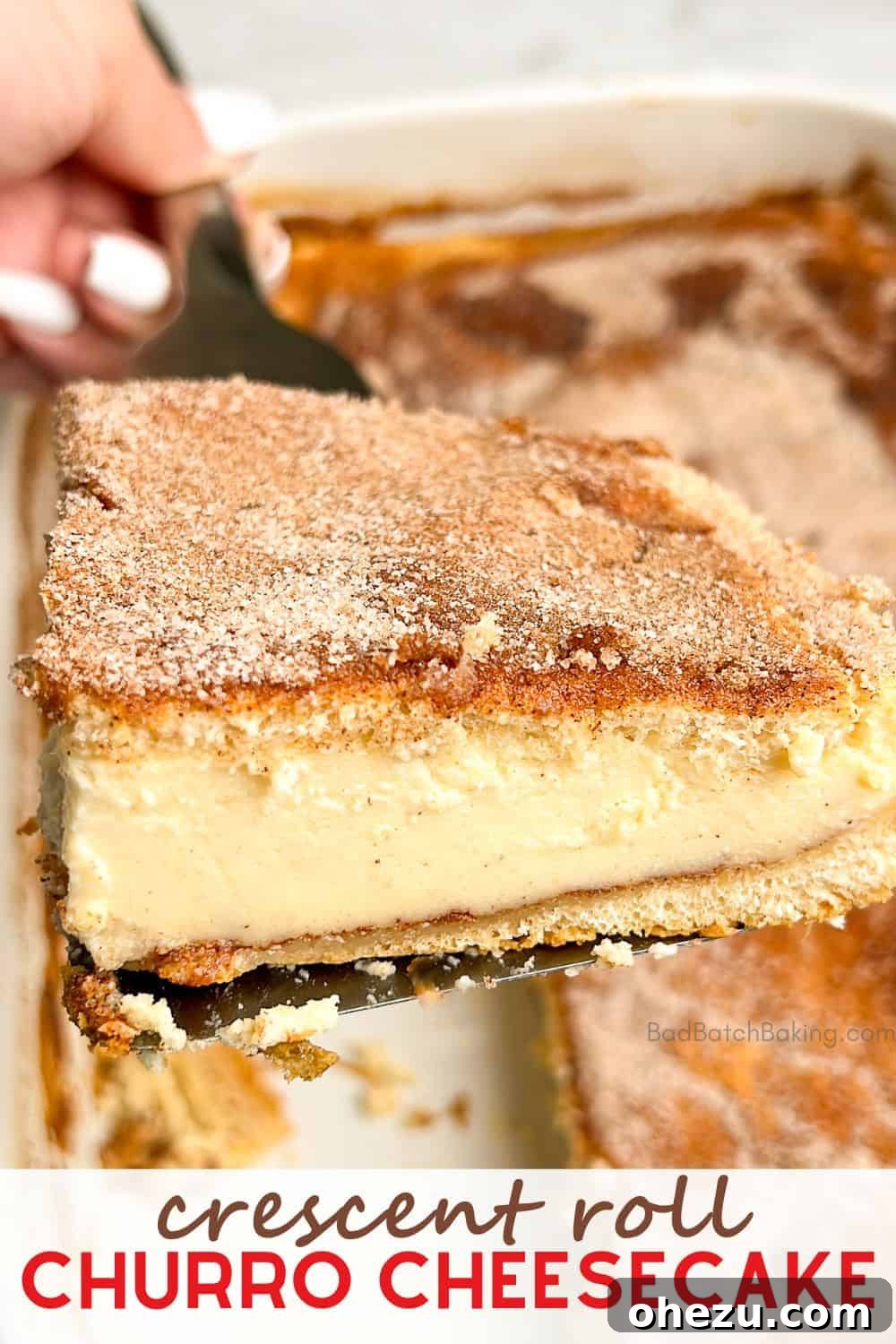 Churro Cheesecake Bars on a Cutting Board