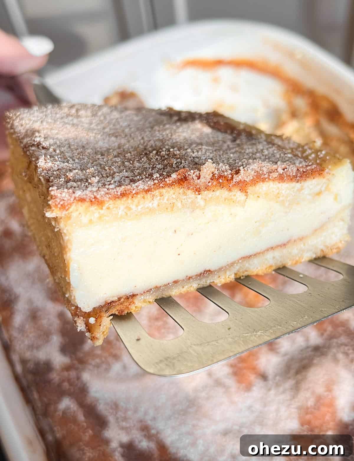 Delicious Churro Cheesecake Bars Sliced