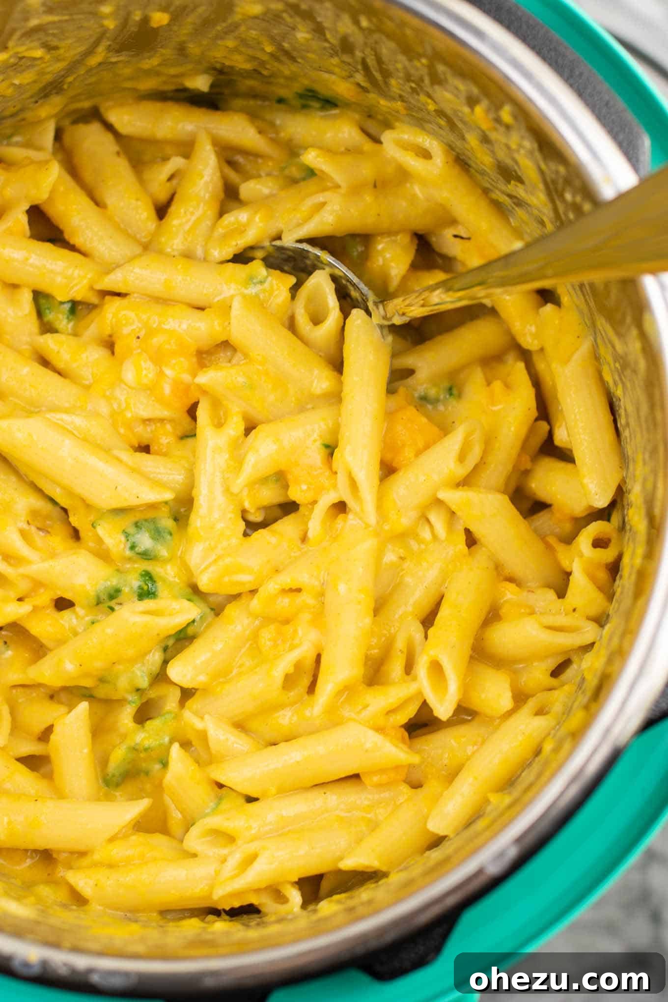Velvety Instant Pot Sweet Potato Pasta 4 Instant Pot Creamy Sweet Potato Pasta (vegetarian) – This is the perfect fall recipe and tastes AMAZING! Even my two year old loved it, and it was a great way to sneak in more veggies! Definitely will be making this one again. #instantpot #instantpotrecipe #instantpotvegetarian #vegetarian #easydinner #dinner #vegetariandinner #sweetpotatorecipe #fallrecipe
