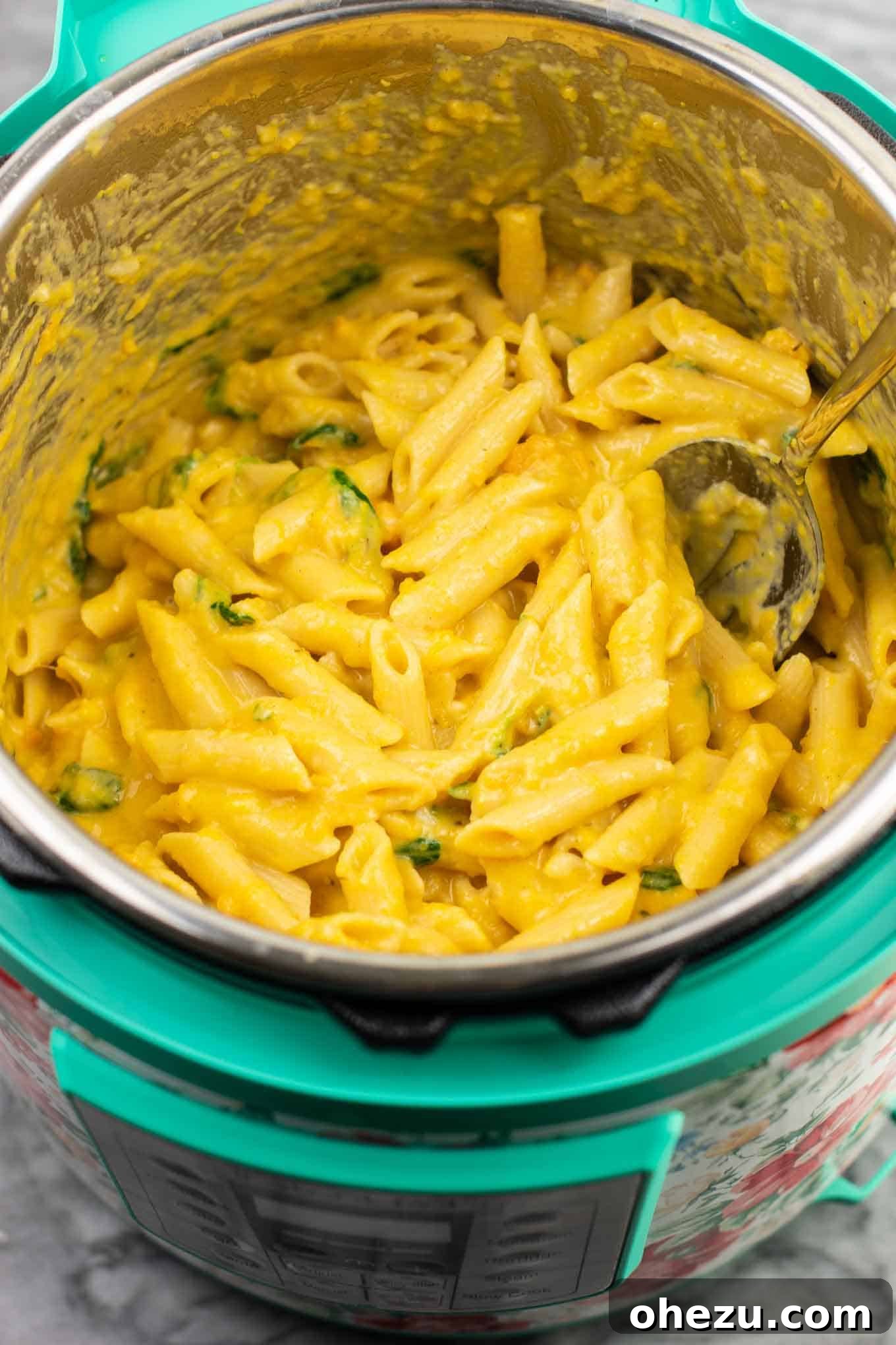 Velvety Instant Pot Sweet Potato Pasta 6 Instant Pot Creamy Sweet Potato Pasta (vegetarian) – This is the perfect fall recipe and tastes AMAZING! Even my two year old loved it, and it was a great way to sneak in more veggies! Definitely will be making this one again. #instant pot #instantpotrecipe #instantpotvegetarian #vegetarian #easydinner #dinner #vegetariandinner #sweetpotatorecipe #fallrecipe