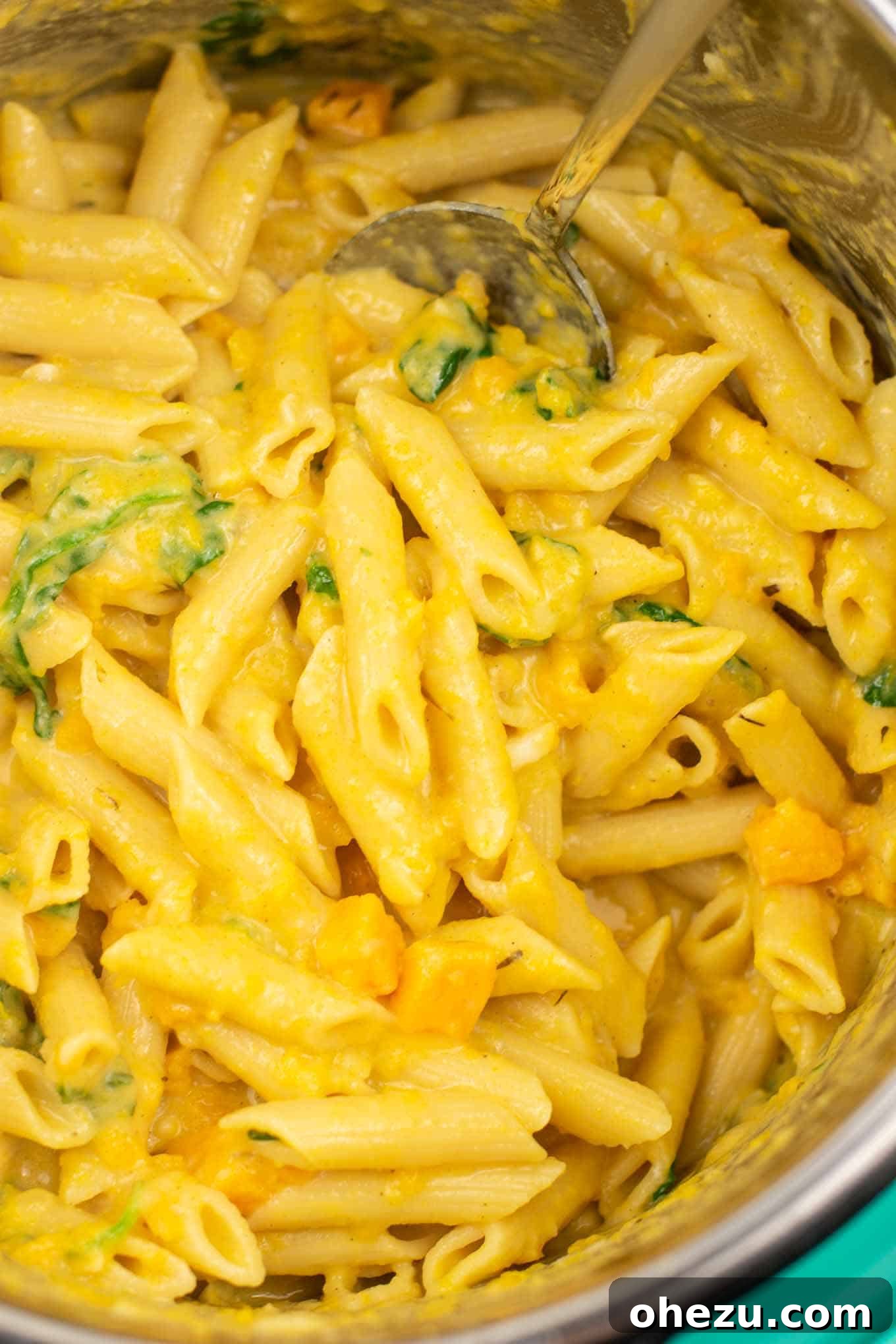 Velvety Instant Pot Sweet Potato Pasta 10 Instant Pot Creamy Sweet Potato Pasta (vegetarian) – This is the perfect fall recipe and tastes AMAZING! Even my two year old loved it, and it was a great way to sneak in more veggies! Definitely will be making this one again. #instantpot #instantpotrecipe #instantpotvegetarian #vegetarian #easydinner #dinner #vegetariandinner #sweetpotatorecipe #fallrecipe