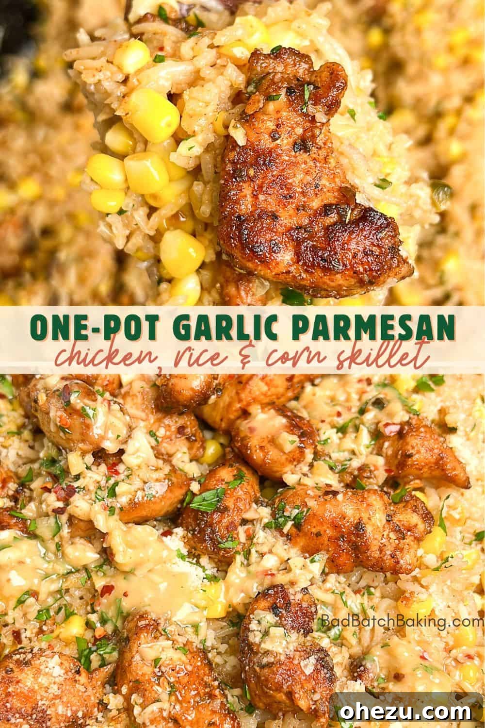 One-Pan Garlic Parmesan Chicken and Rice Skillet with Corn 10 Serving suggestions for the skillet