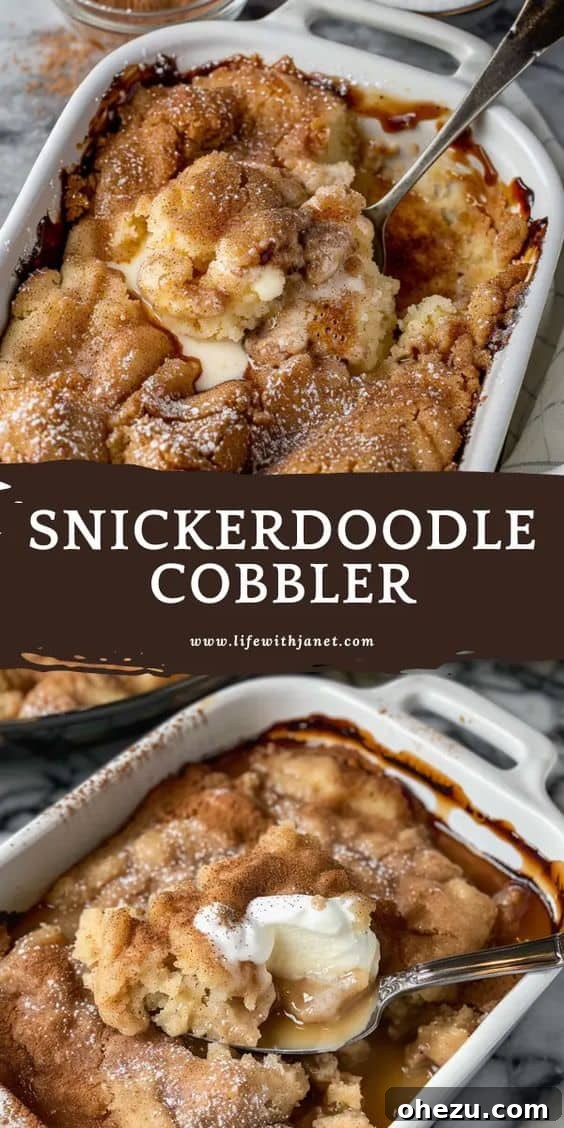 Snickerdoodle Cobbler with ice cream