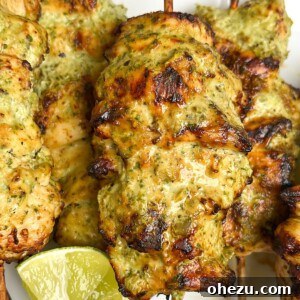 Cilantro Lime Air Fryer Chicken Skewers recipe image