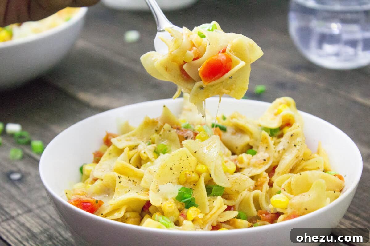 Pinot Grigio Pappardelle with Tomatoes and Corn 4 Fresh ingredients for Pinot Grigio Pappardelle with Tomatoes & Fresh Corn