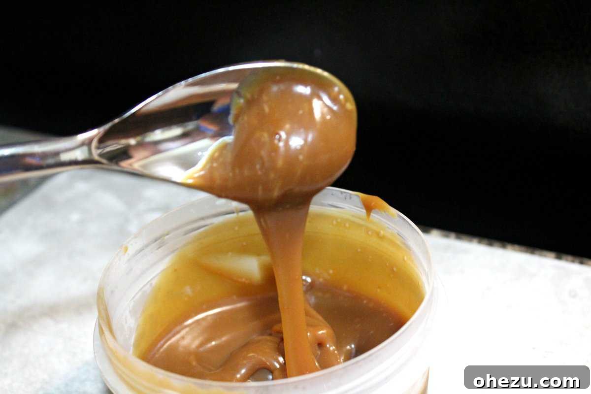 Deep Umami Caramel Glaze 4 Close-up of Salted Dark Caramel Sauce