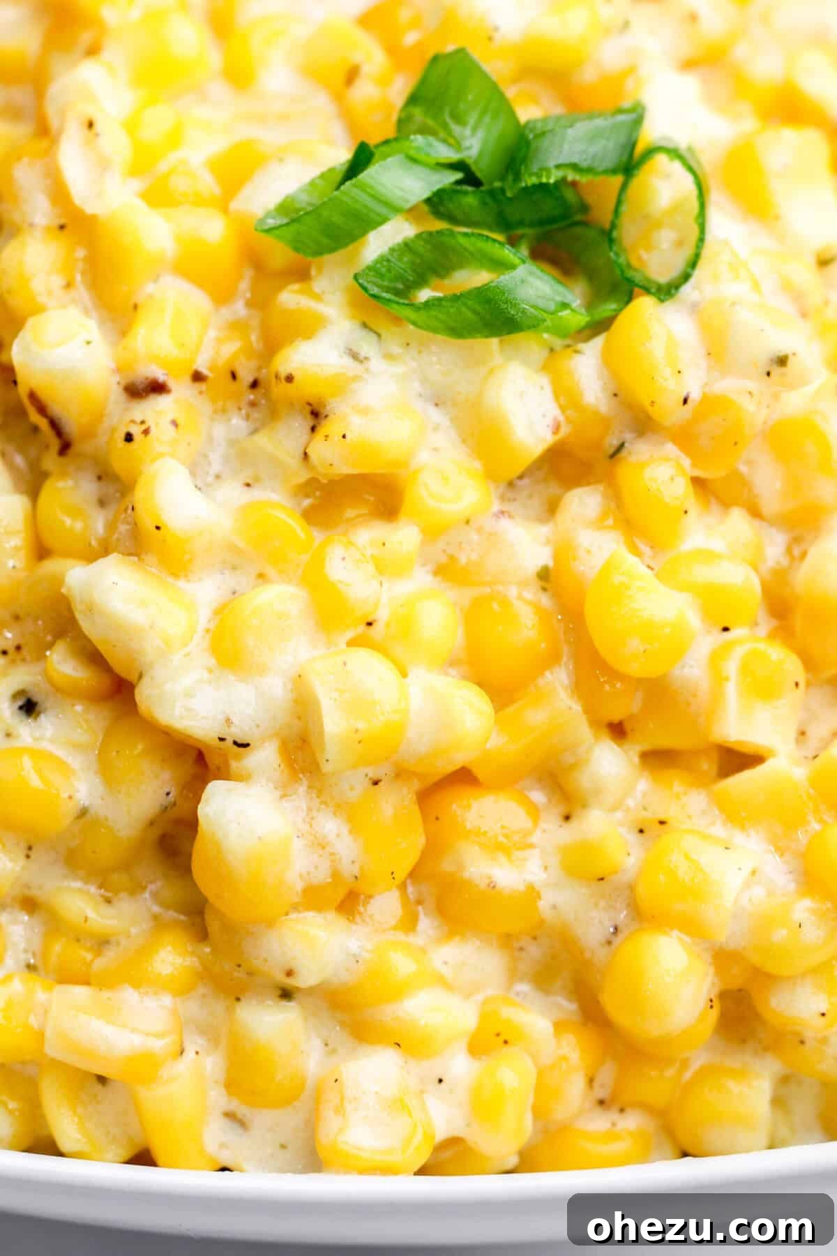 Decadent Slow Cooker Creamed Corn, perfect for holidays