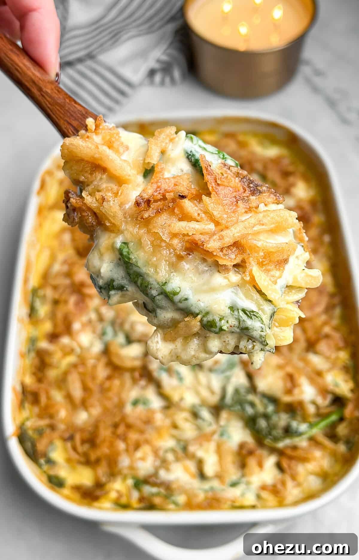 Cheesy Monterey Chicken Orzo Skillet 2 Delicious One-Pan Monterey Chicken Orzo ready to serve, showing creamy pasta and crispy topping