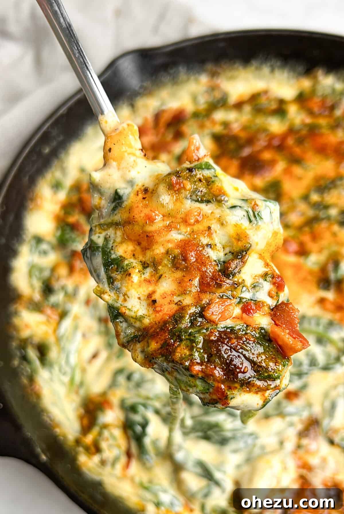 Rich and creamy holiday side dish, creamed spinach