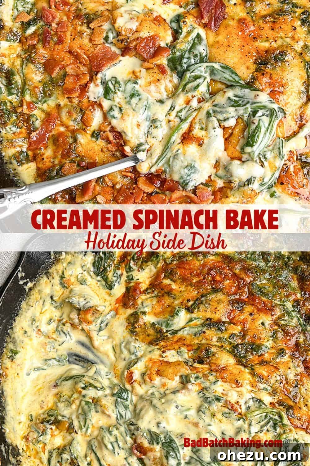 creamy spinach side dish, perfect for any meal