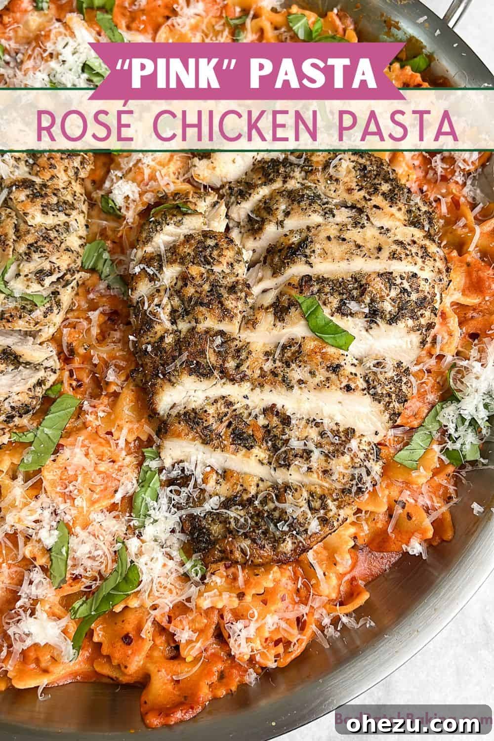 close up of rose pink pasta