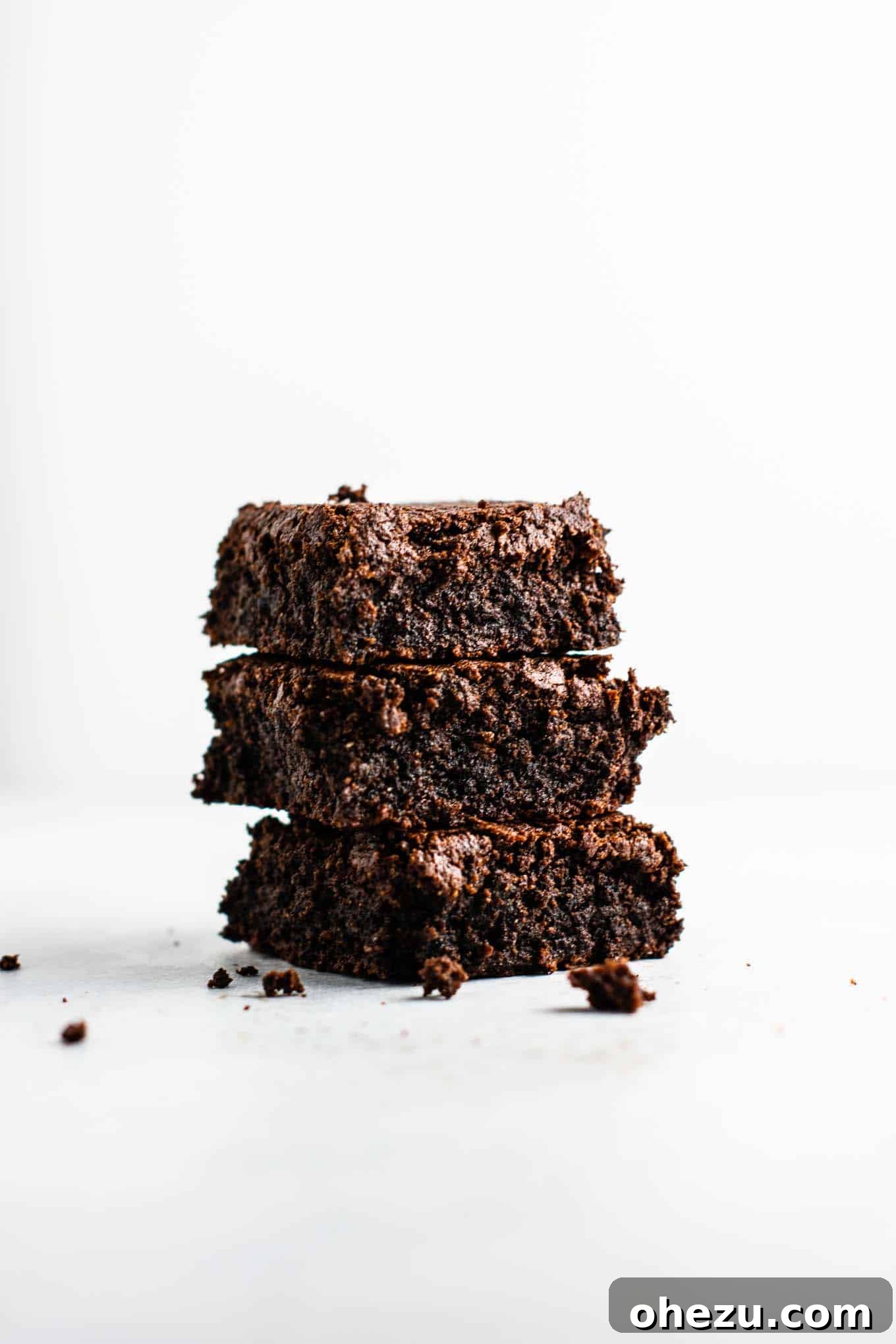 Ultra Fudgy Gluten-Free Brownies 4 The rich, smooth gluten-free brownie batter, ready for baking. A perfect consistency achieved with oat and coconut flour for a dairy-free treat.