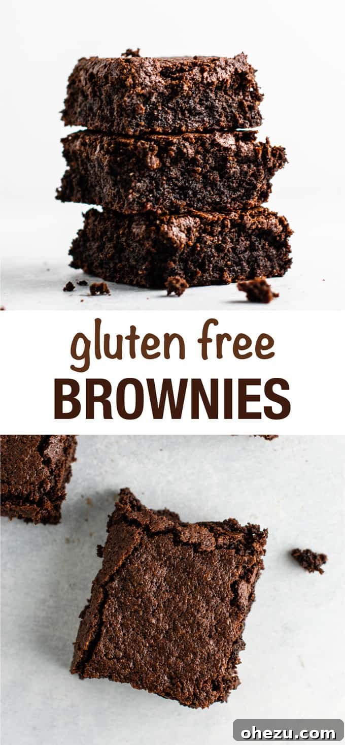 Ultra Fudgy Gluten-Free Brownies 7 A beautiful top-down shot of several gluten-free, dairy-free fudgy brownies, perfectly cut and arranged on a serving plate, inviting a taste.